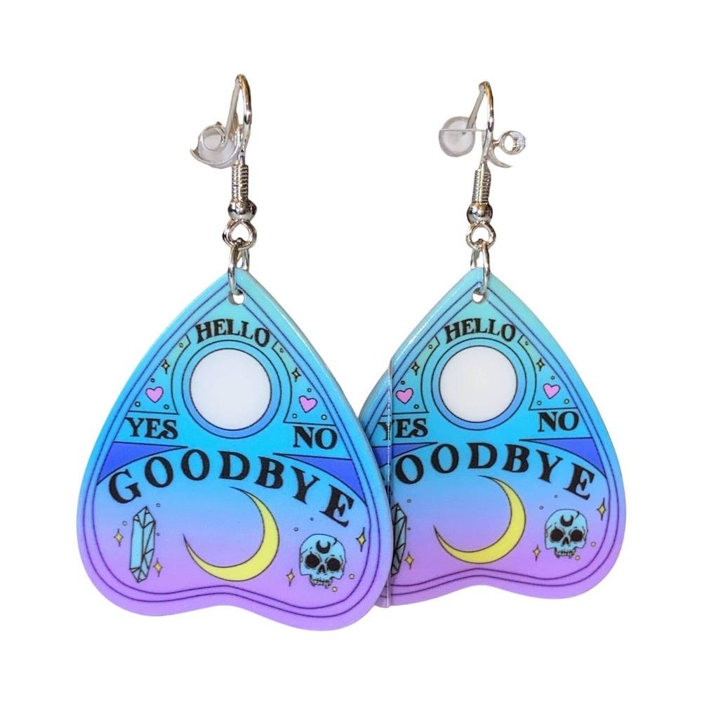 New Ouija Planchet Tarot "GoodBye" Fortune Teller Mystical Metaphysical Earrings